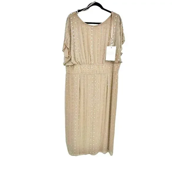 Mac Duggal #93649 Beaded Cap Sleeve Column Midi Dress Size 18 NWT Mocha $498 - joarbit.com Mac Duggal #93649 Beaded Cap Sleeve Column Midi Dress Size 18 NWT Mocha $498 - joarbit.com